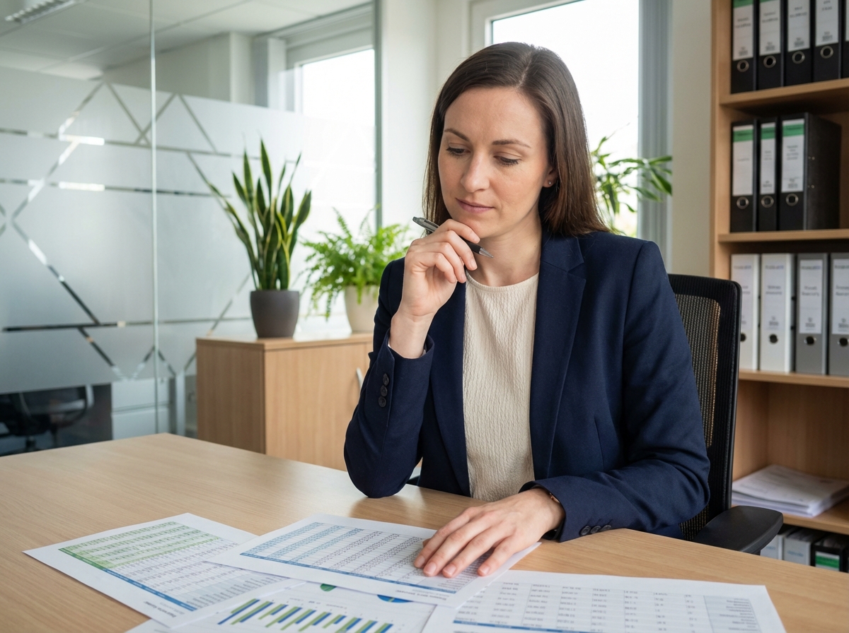 Femme d affaires en tenue professionnelle dans un bureau moderne