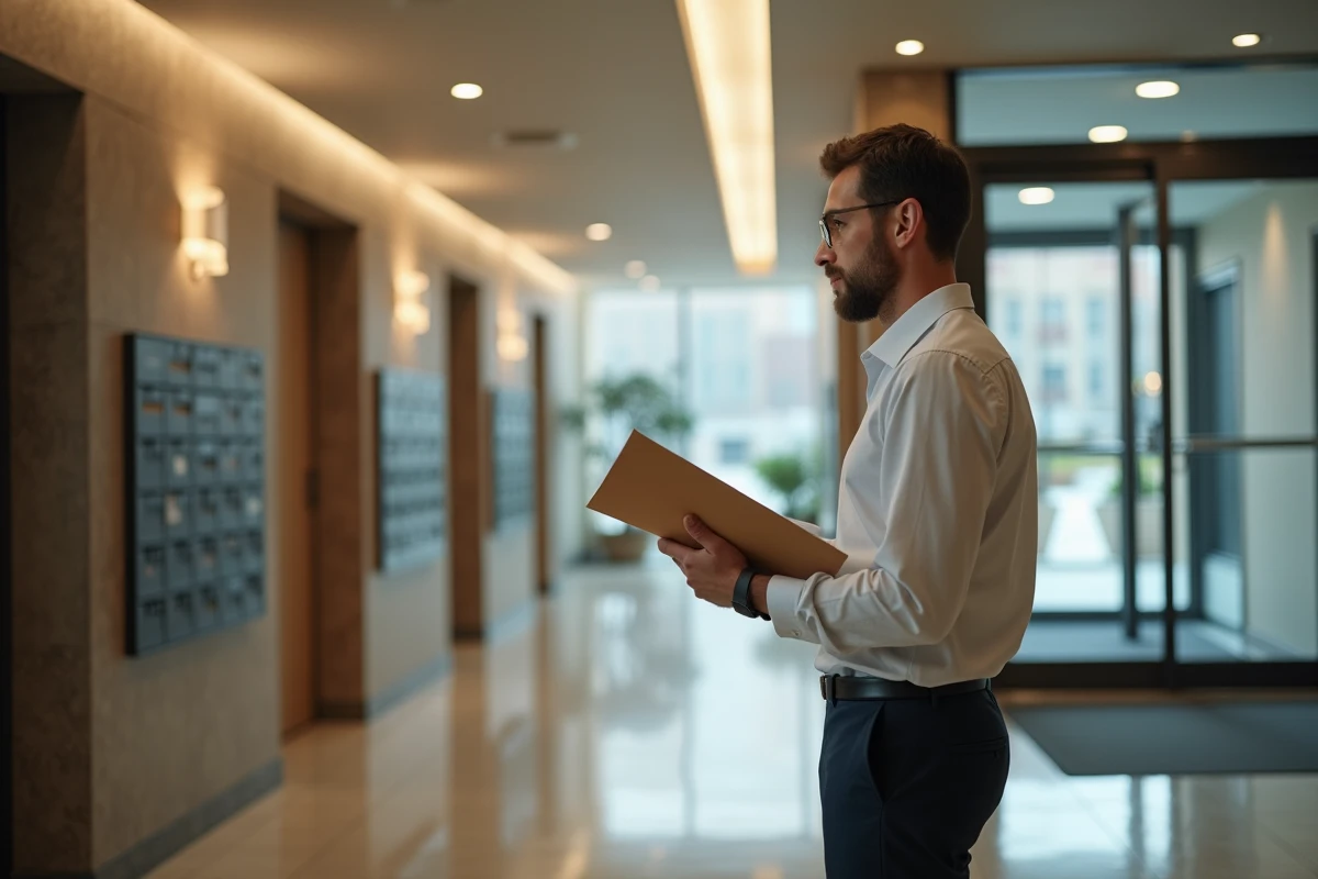 Jeune homme attend devant l
