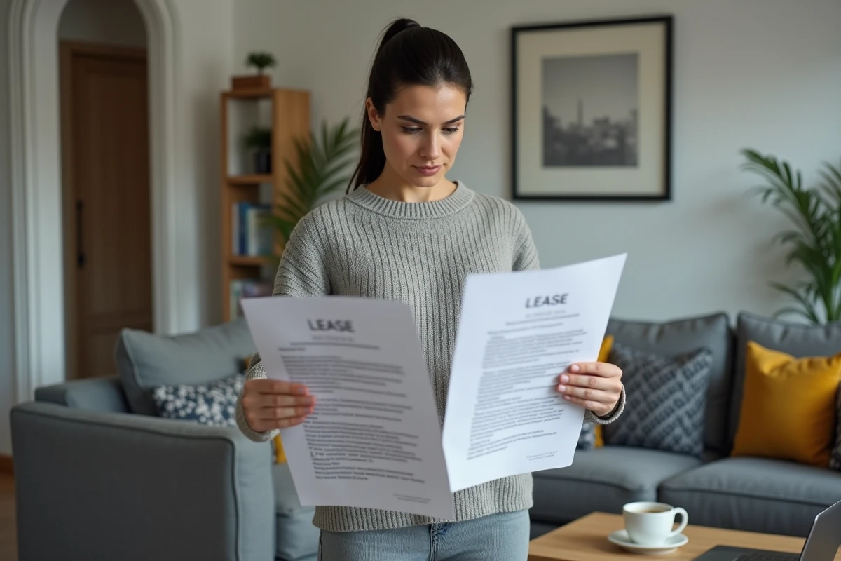 Locataire comparant deux baux dans un appartement meublé pour comprendre les charges récupérables